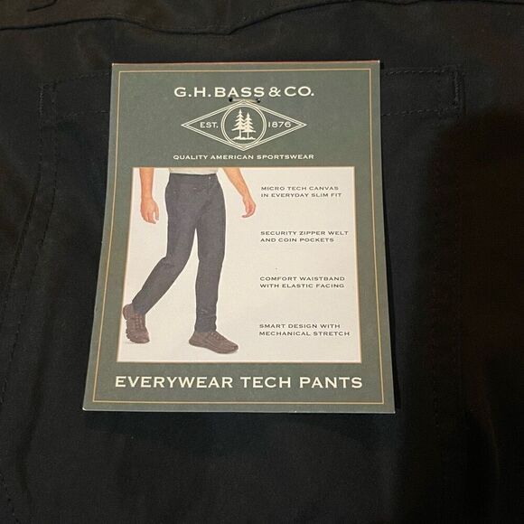 G. H. Bass & Co Everywhere Tech Pants Men’s Casual Slim Fit Size 34” x 30” - Picture 5 of 8